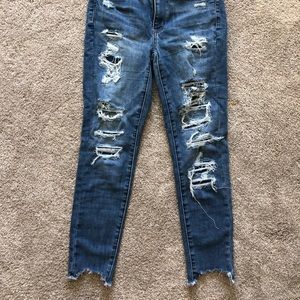 American eagle distressed next level stretch jeggings